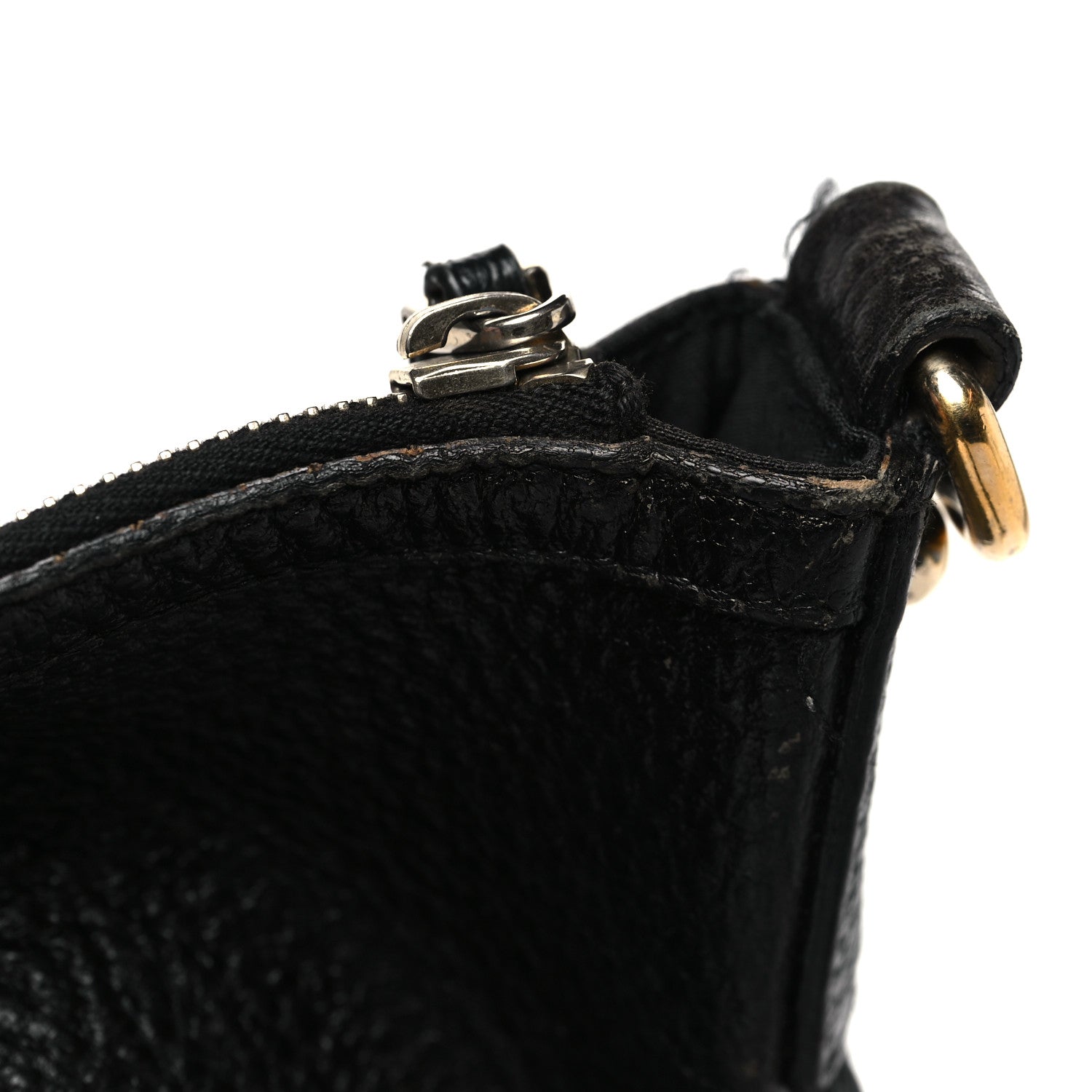 Gucci Pebbled Calfskin Web Blondie Hobo Black Beige 11 of 13