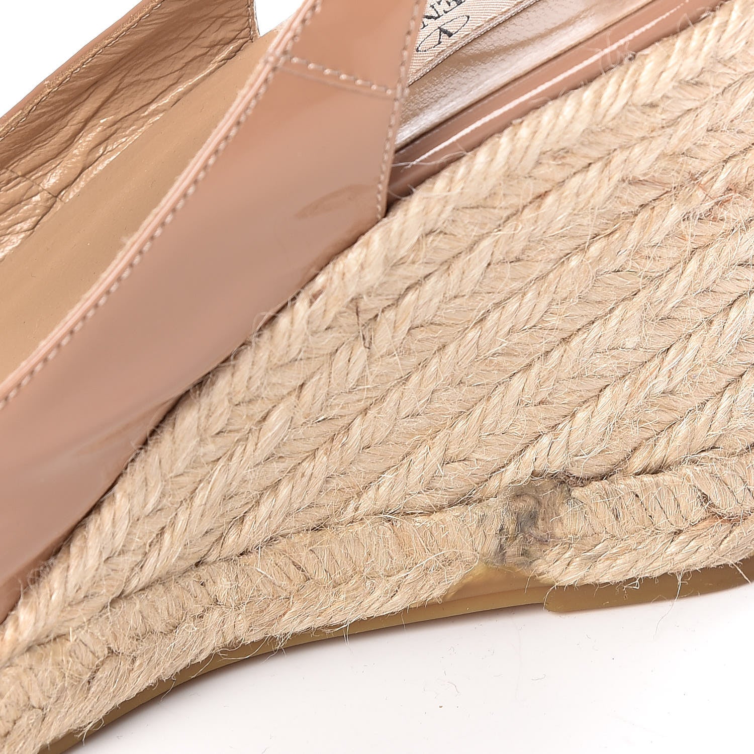 Valentino Garavani Patent Bow Espadrille Slingback Wedges 39 Beige 14 of 18