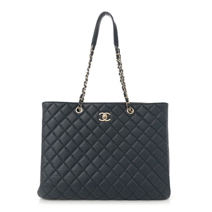 Chanel Caviar Quilted Large CC Shopping Tote Navy 1 of 13