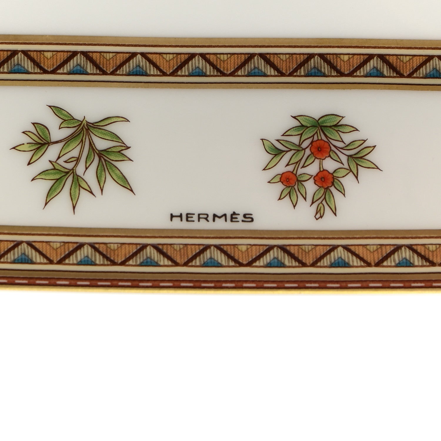 Hermes Porcelain Cheval d'Orient Square Plate 6 of 7