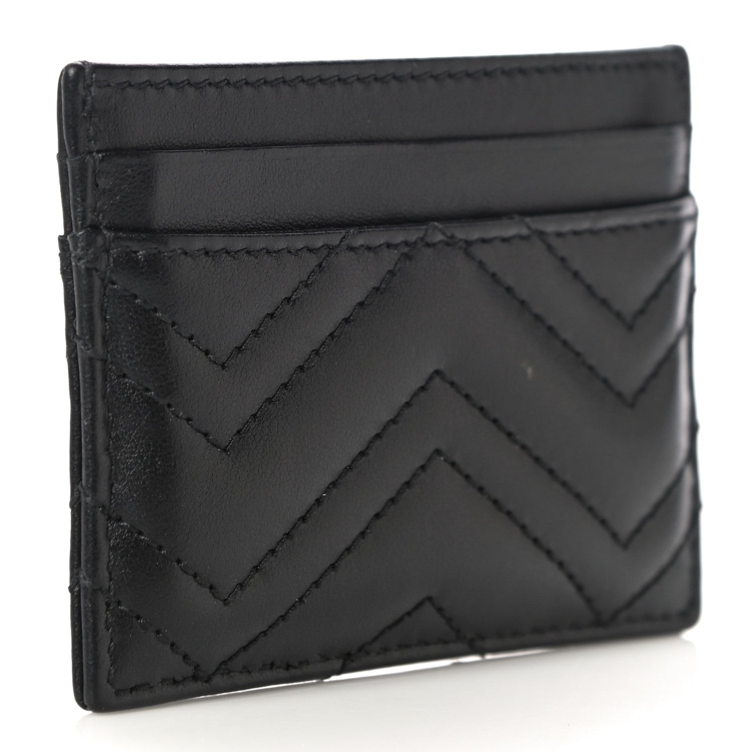 Gucci Calfskin Matelasse GG Marmont Card Holder Black 3 of 10