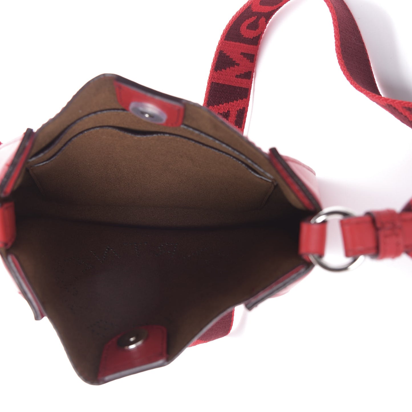 Eco Alter Nappa Perforated Logo Tiny Crossbody Lover Red