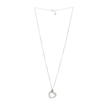 David Yurman Sterling Silver 18K Yellow Gold Open Heart Cable Necklace 3 of 7