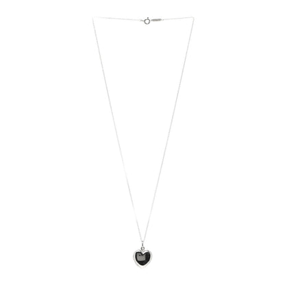 Tiffany Sterling Silver Heart Locket Pendant Necklace 3 of 6