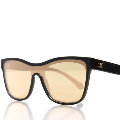 Chanel Acetate Logo Shield Sunglasses 5418 Black 7 of 8