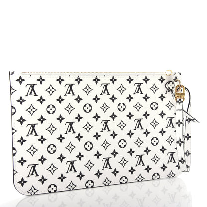 Louis Vuitton Monogram Giant Neverfull MM GM Pochette White 3 of 7