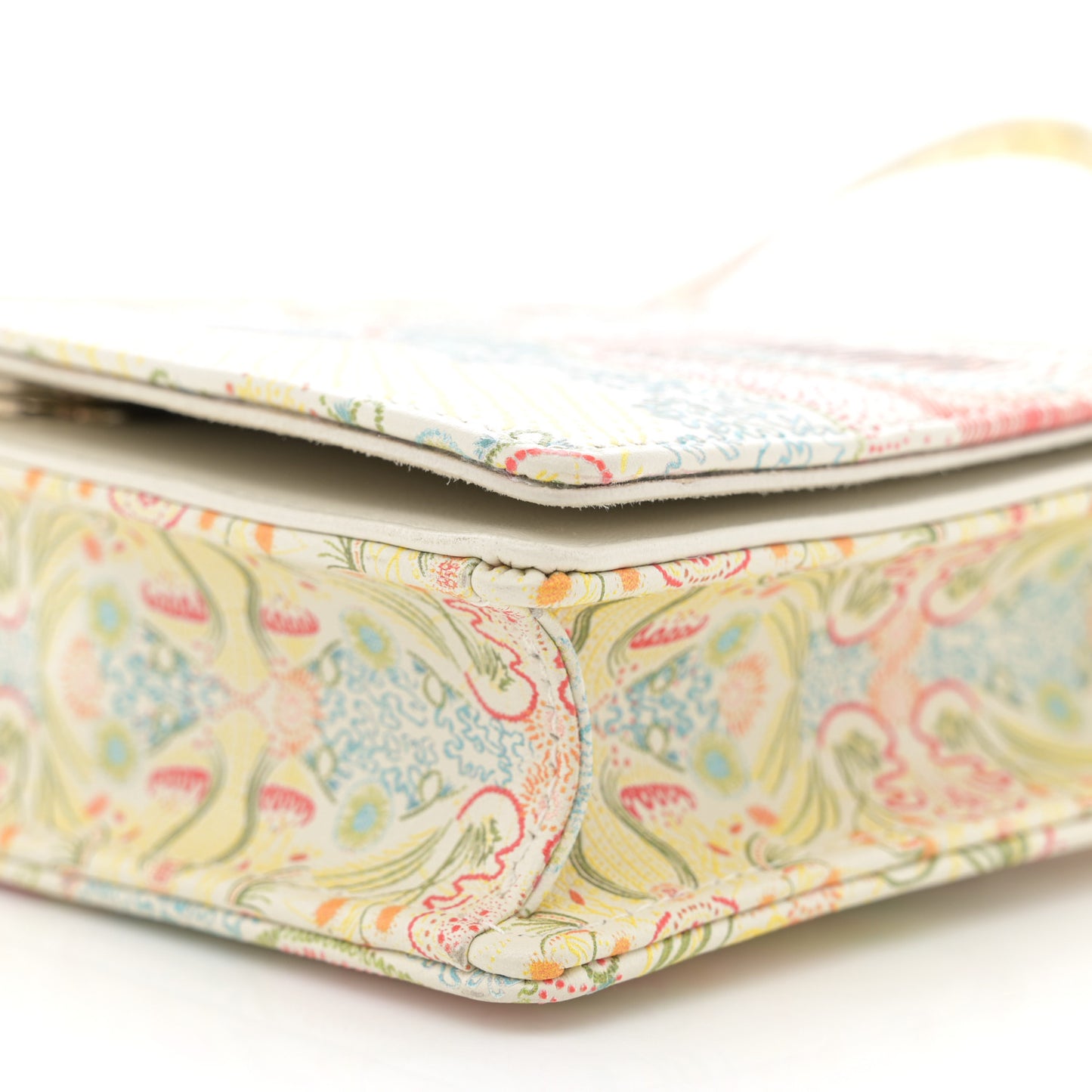 Calfskin Printed Dior In Lights Lady Dior 2-In-1 Pouch Latte Multicolor