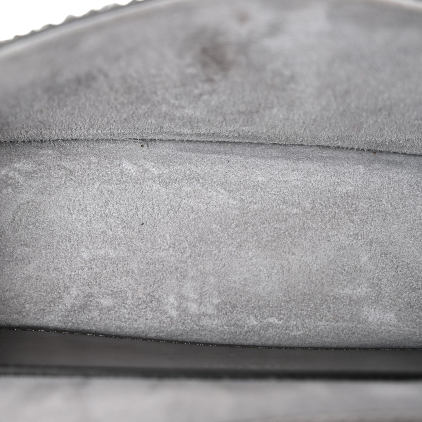 Crystal Suede Enamel Vlogo Small Loco Shoulder Bag Silver