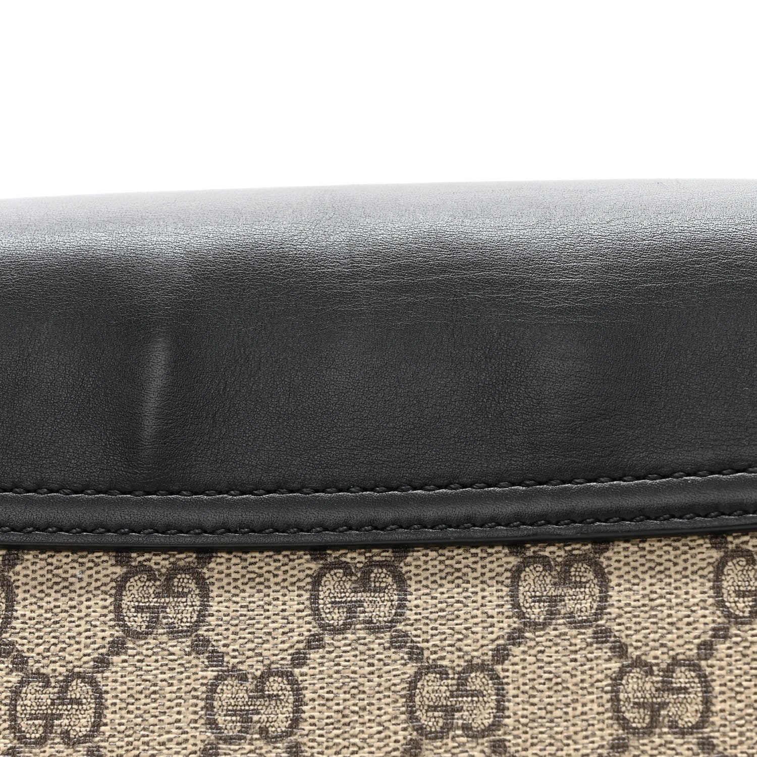 Gucci GG Supreme Monogram Web Medium Padlock Messenger Shoulder Bag Black 13 of 16