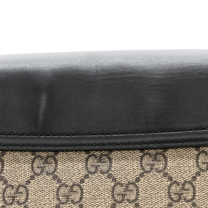 Gucci GG Supreme Monogram Web Medium Padlock Messenger Shoulder Bag Black 13 of 16