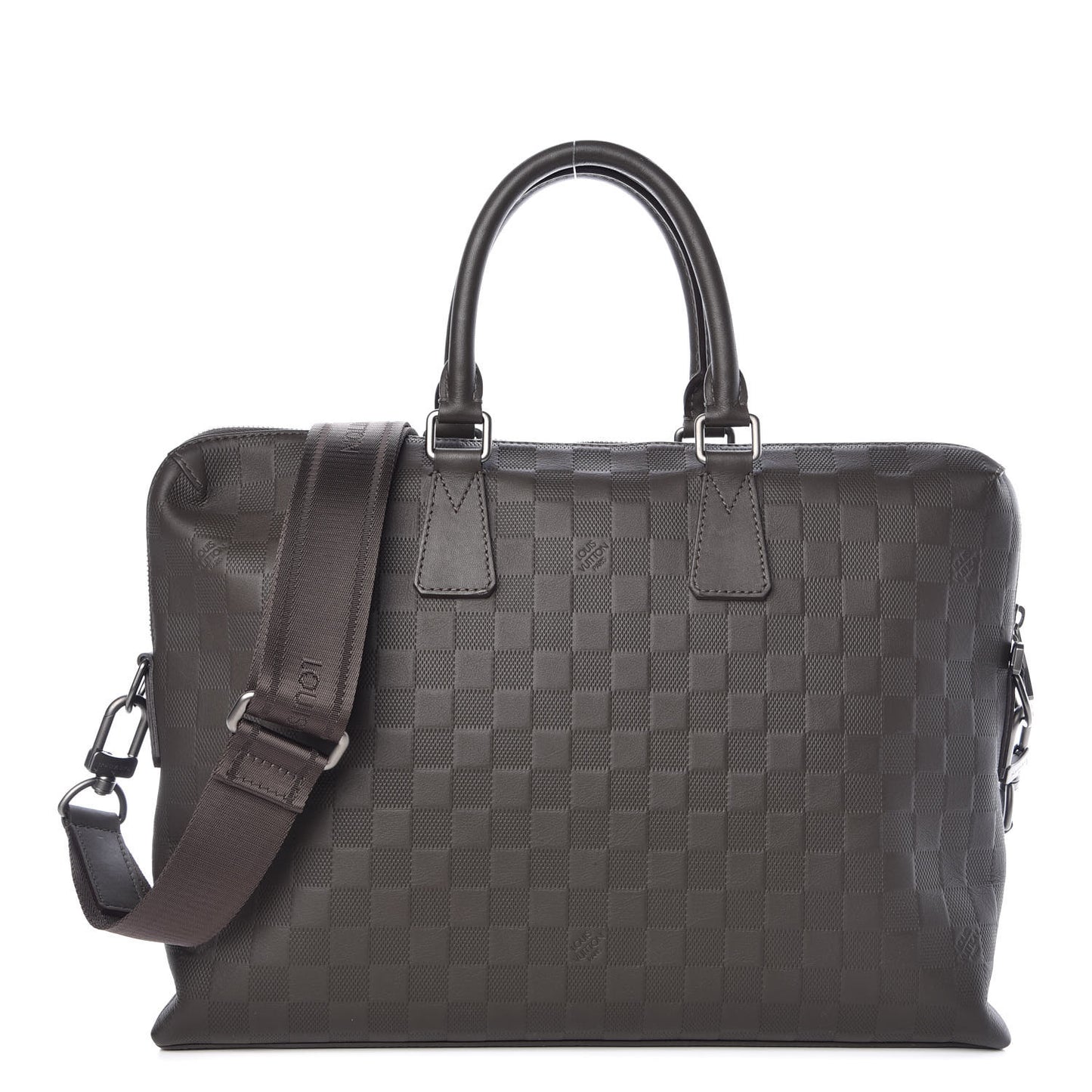 Damier Infini Porte-Documents Jour Granit