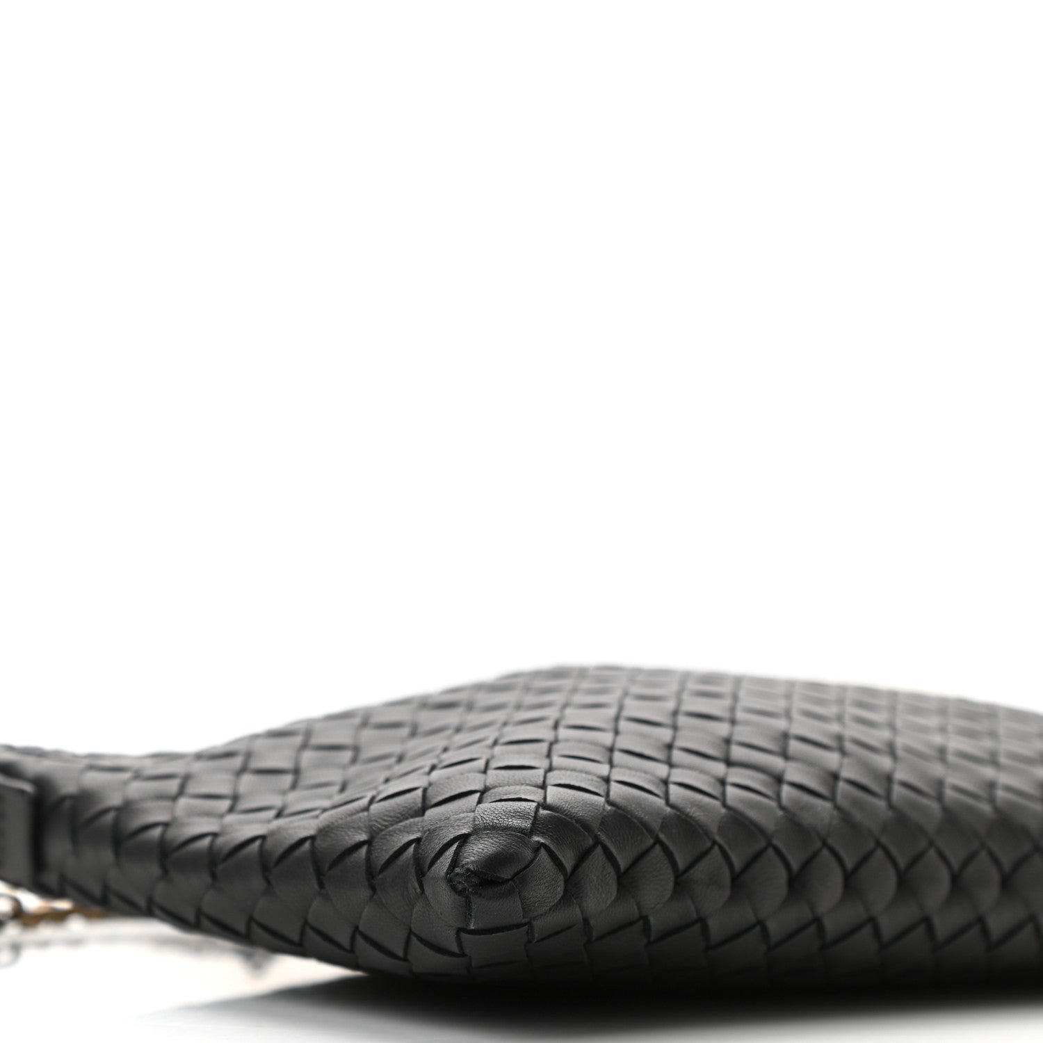 Bottega Veneta Nappa Intrecciato Biletto Chain Crossbody Antique Black 9 of 10