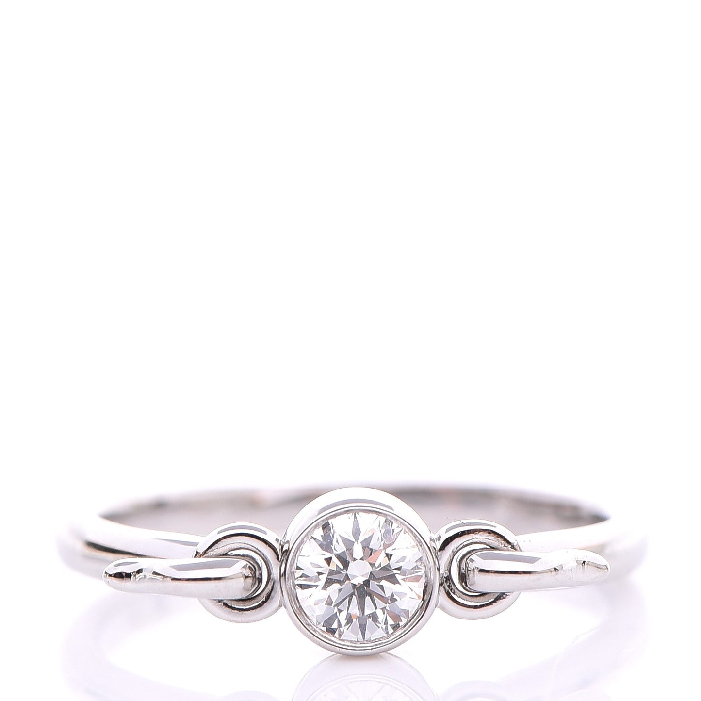 Platinum Diamond Elsa Peretti Swan Ring 5.25