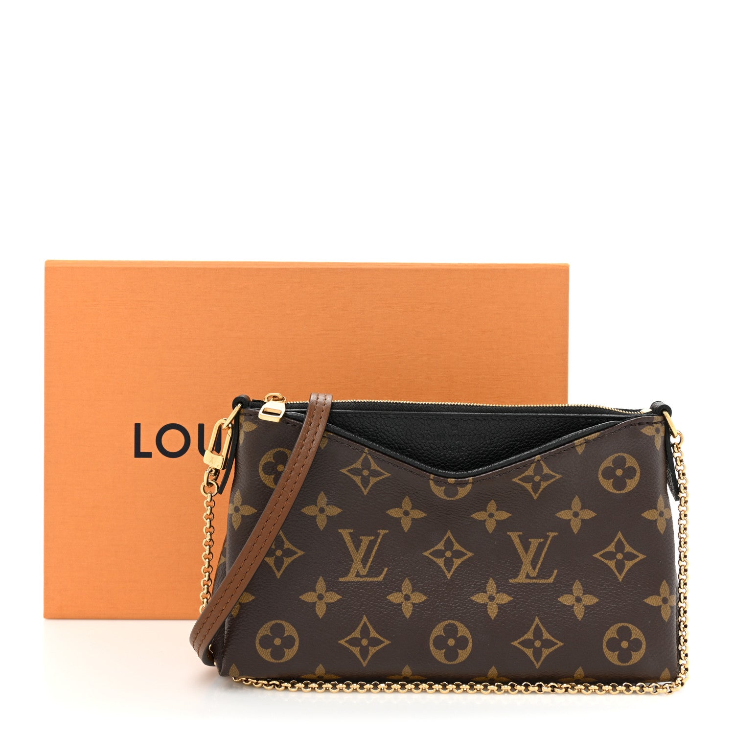 Louis Vuitton Monogram Pallas Clutch Black 14 of 14