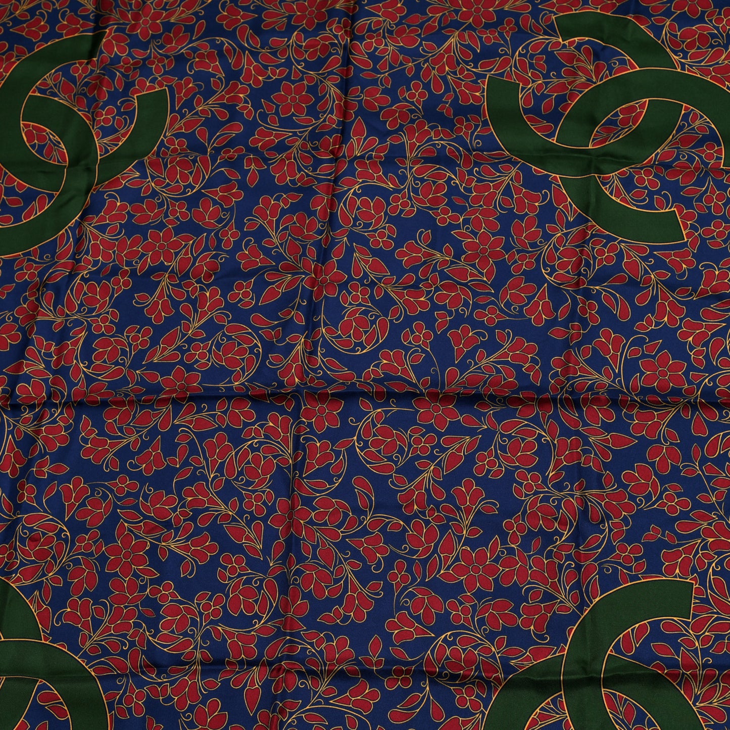 Silk CC Square Scarf Multicolor
