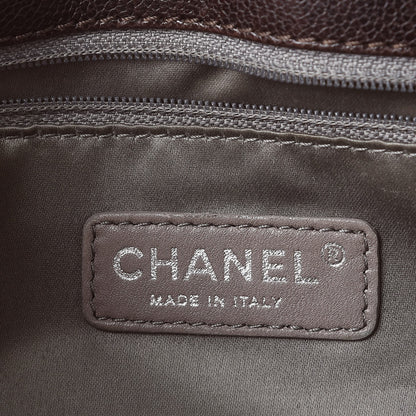Chanel Glazed Caviar Pocket In The City Tote Brown 6 of 9