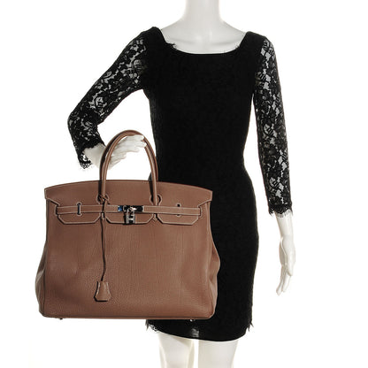 Hermes Togo Birkin 40 Etoupe 2 of 22
