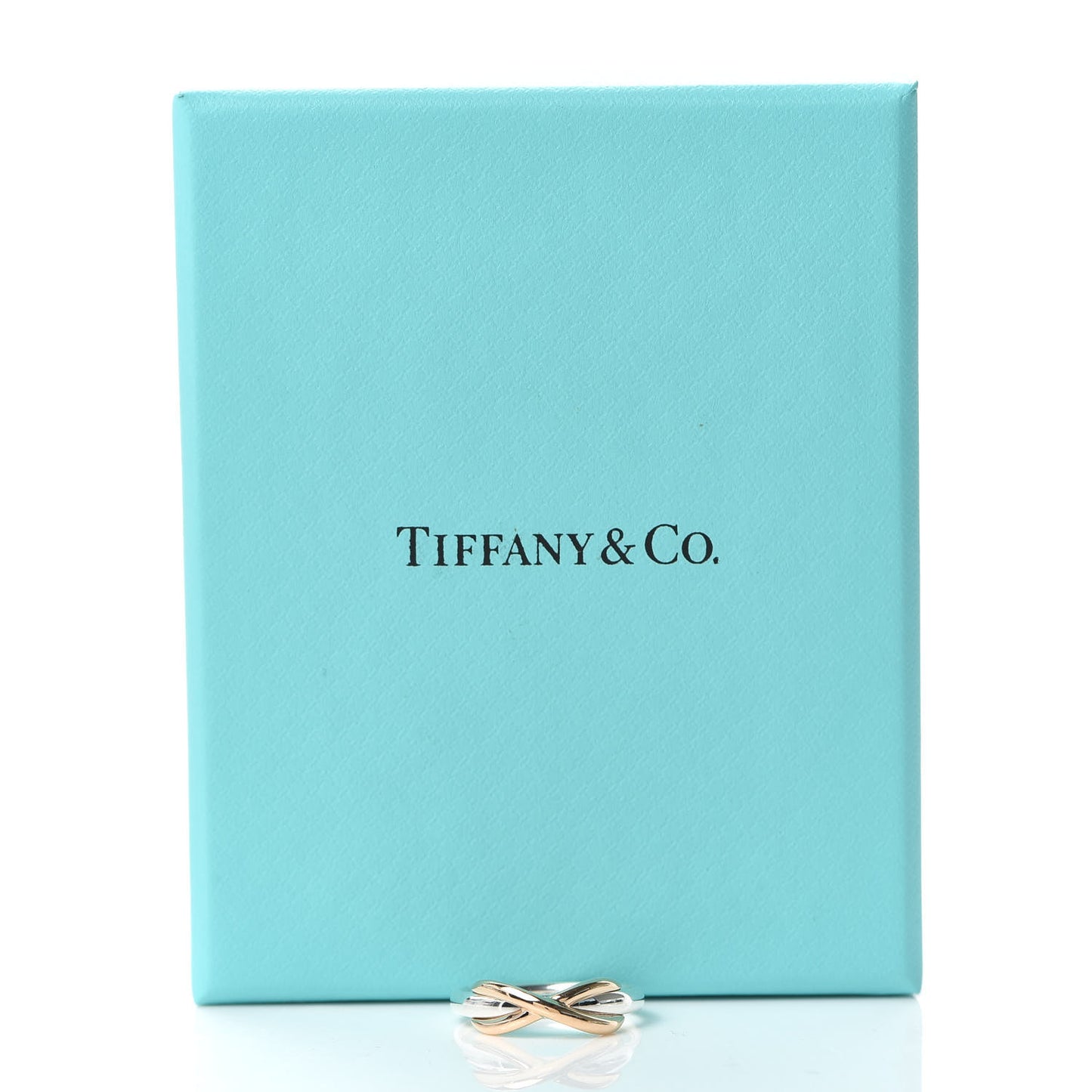 Sterling Silver 18K Rose Gold Infinity Ring 53 6.25