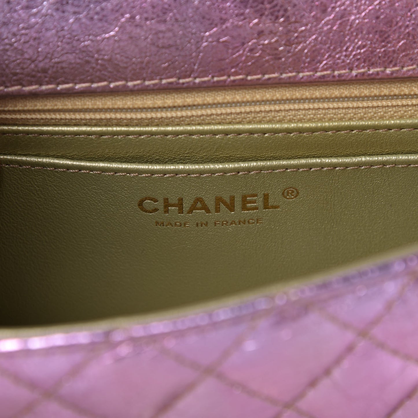 Metallic Goatskin Quilted Mini 2.55 Reissue Flap Multicolor