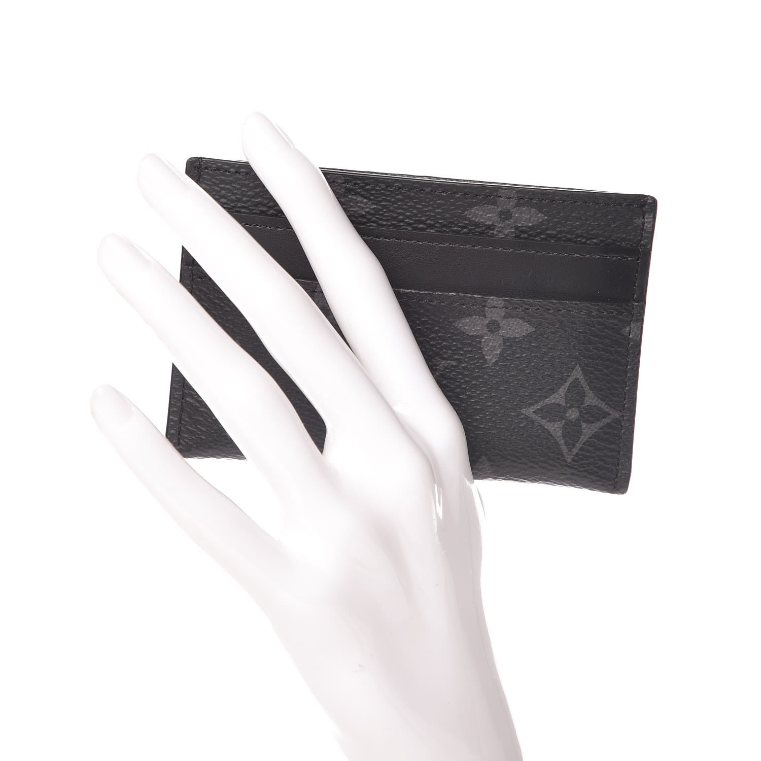 Louis Vuitton Monogram Eclipse Porte-Cartes Double Card Holder 2 of 7