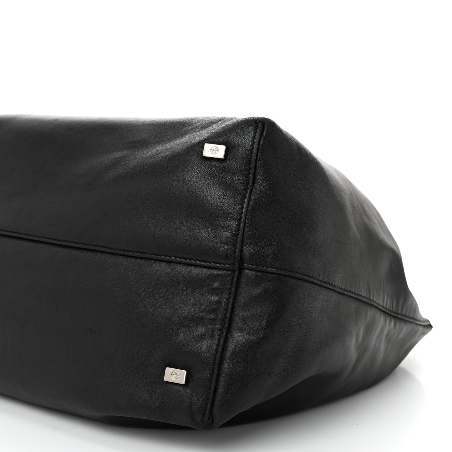 Calfskin Double Circle Bag Black