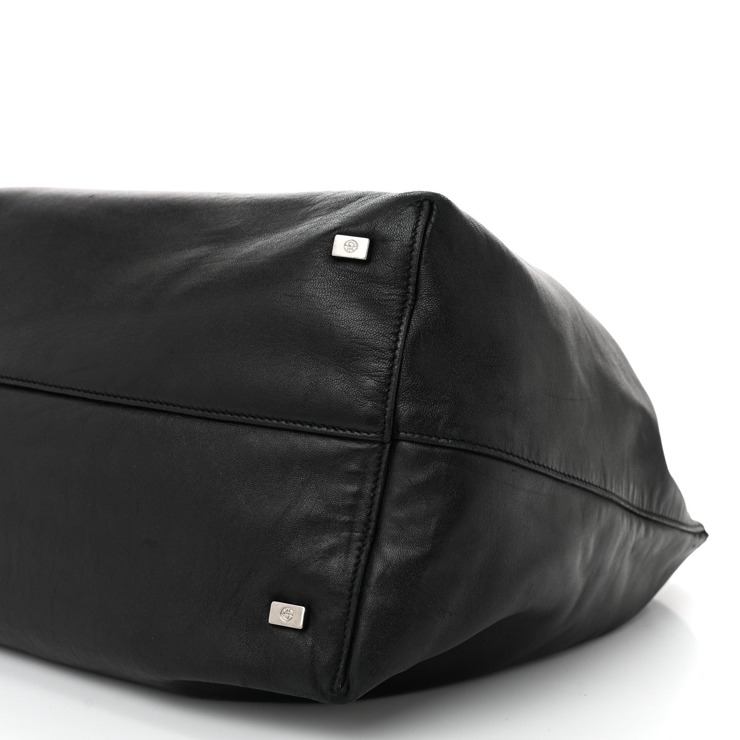 The Row Calfskin Double Circle Bag Black 9 of 11