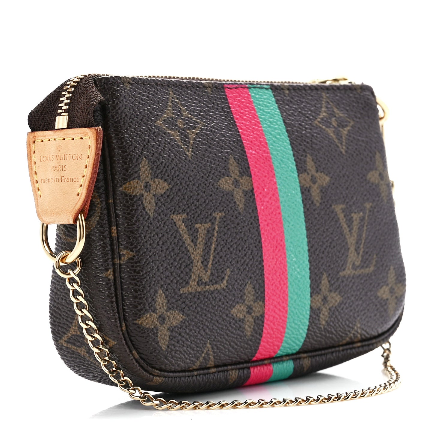 Monogram My LV Heritage Mini Pochette Accessories Vert Fuchsia