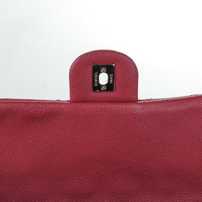 Chanel Caviar Quilted Jumbo Easy Flap Dark Pink 5 of 8