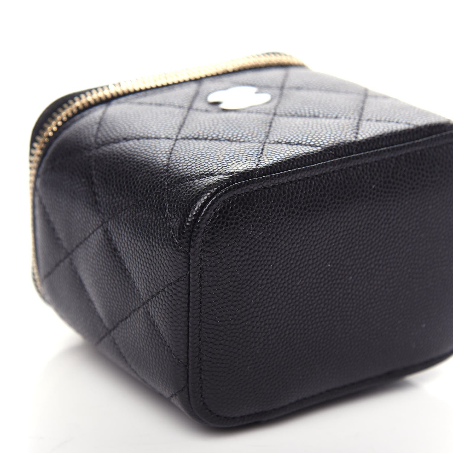 Chanel Caviar Quilted Mini Vanity Case With Chain Black 8 of 10