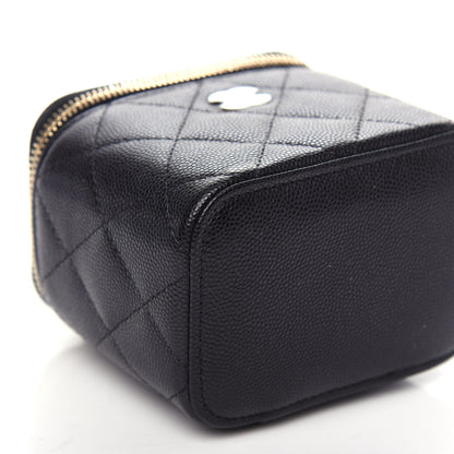 Chanel Caviar Quilted Mini Vanity Case With Chain Black 8 of 10