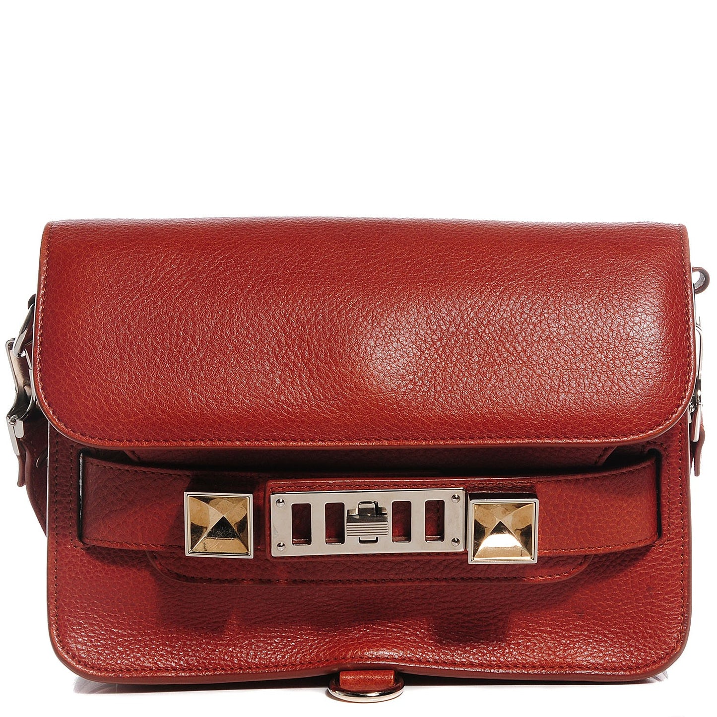 Calfskin Mini PS11 Classic Shoulder Bag Saddle