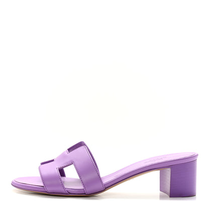 Hermes Calfskin Oasis Sandals 37 Violet 1 of 10
