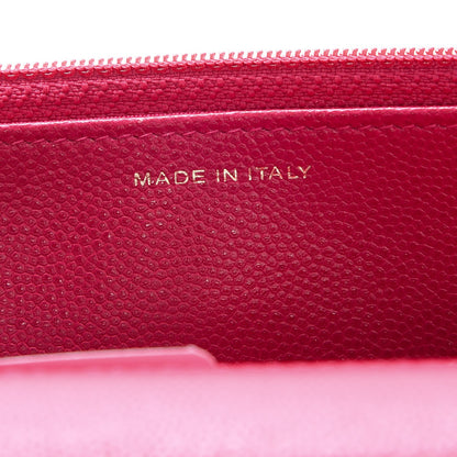 Chanel Caviar Quilted Boy Wallet On Chain WOC Fuchsia 7 of 9