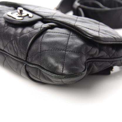 Chanel Calfskin Coco Pleats Messenger Flap Black 7 of 11