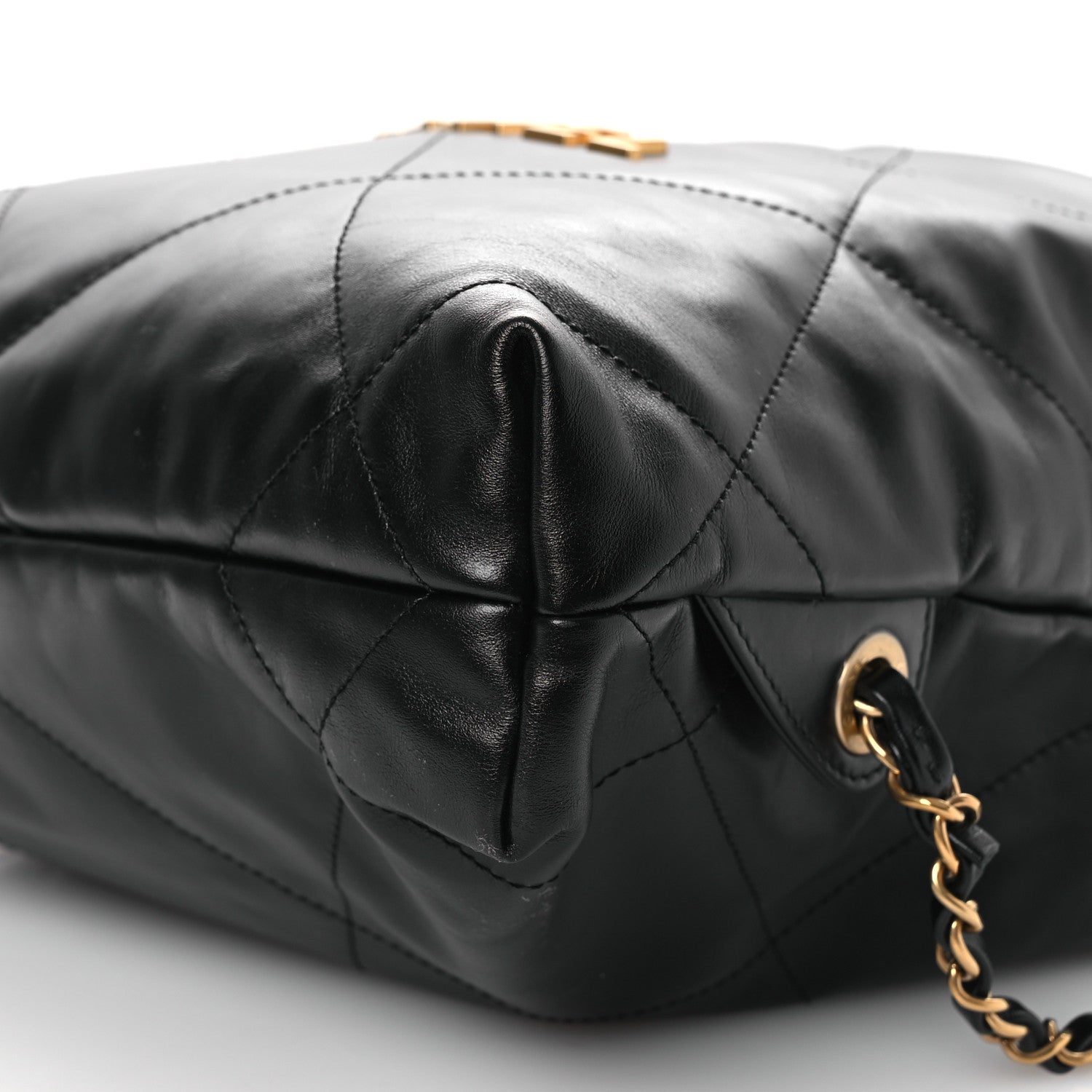 Chanel Shiny Calfskin Quilted Chanel 22 Backpack Black 10 of 11