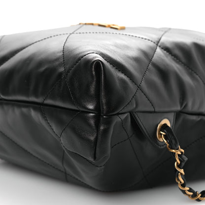 Chanel Shiny Calfskin Quilted Chanel 22 Backpack Black 10 of 11