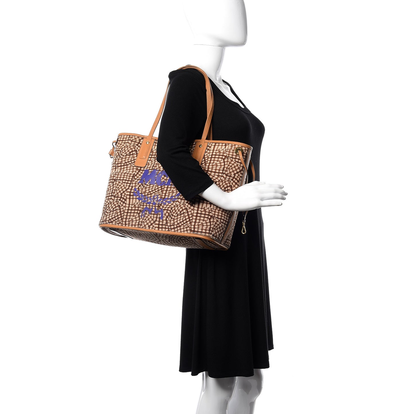 Visetos Medium Liz Reversible Shopper Tote Cognac