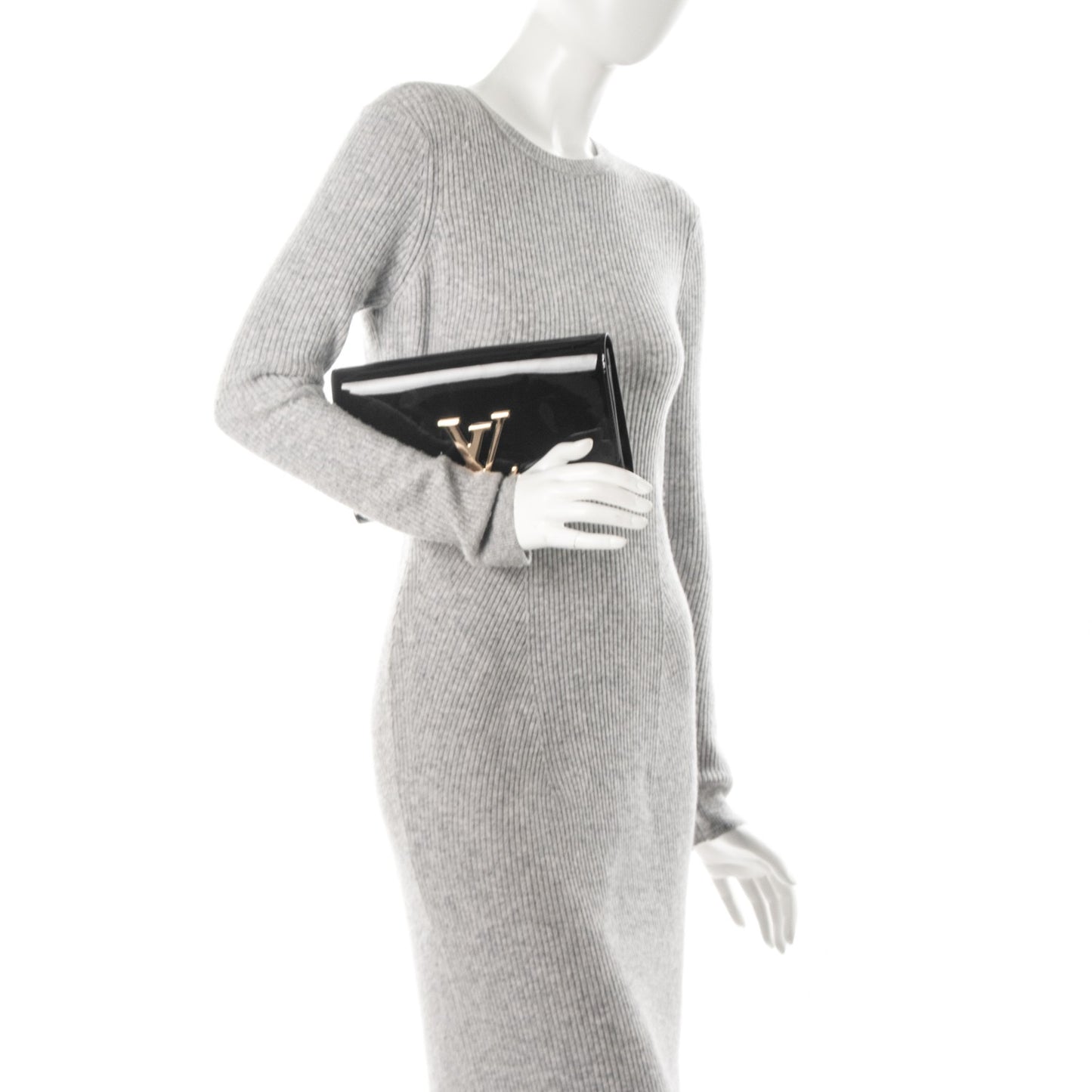 Patent Louise EW Clutch Black
