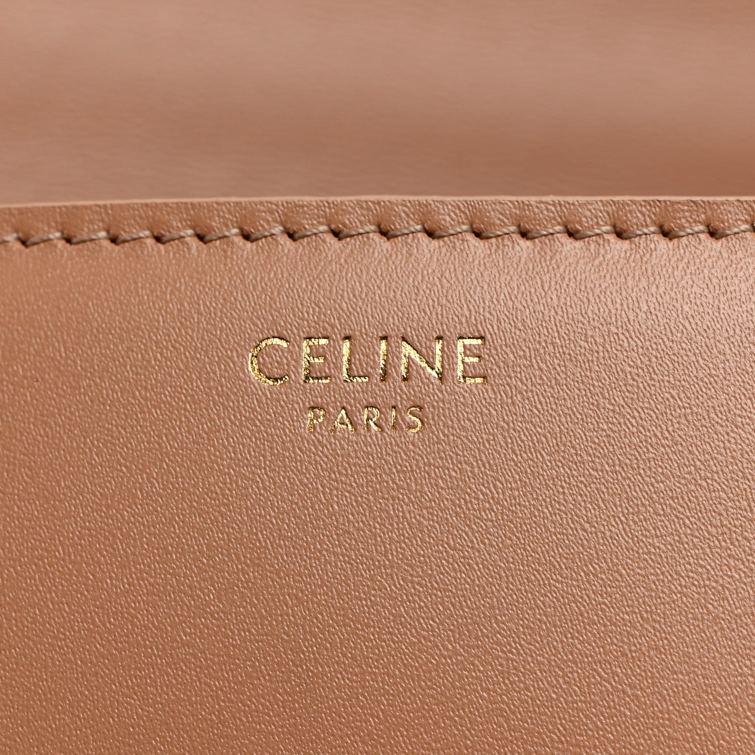 Celine Shiny Calfskin Triomphe Chain Bag Desert Rose 7 of 11