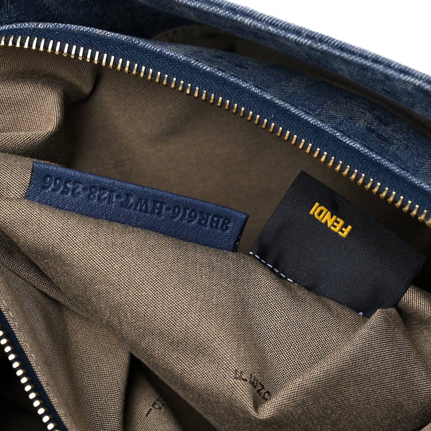 Fendi Denim Zucca Mia Tote Blue 6 of 16