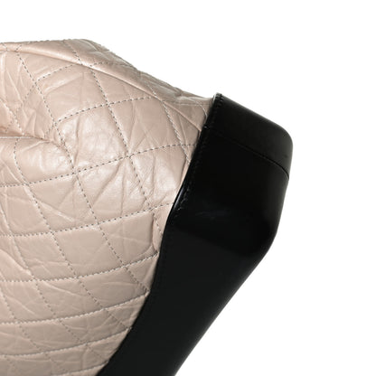 Chanel Aged Calfskin Quilted Gabrielle Backpack Beige Black 12 of 15