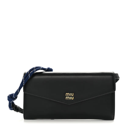 Miu Miu Nappa Wallet On Strap Black Baltic 1 of 11
