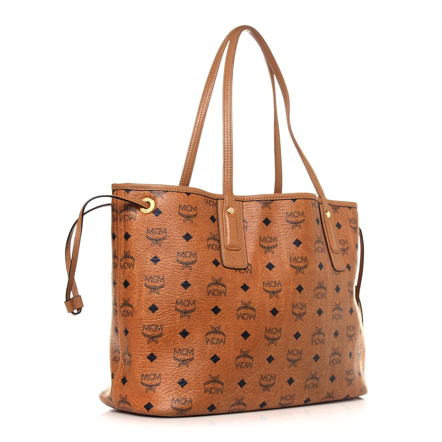 Visetos Medium Liz Reversible Shopper Tote Cognac