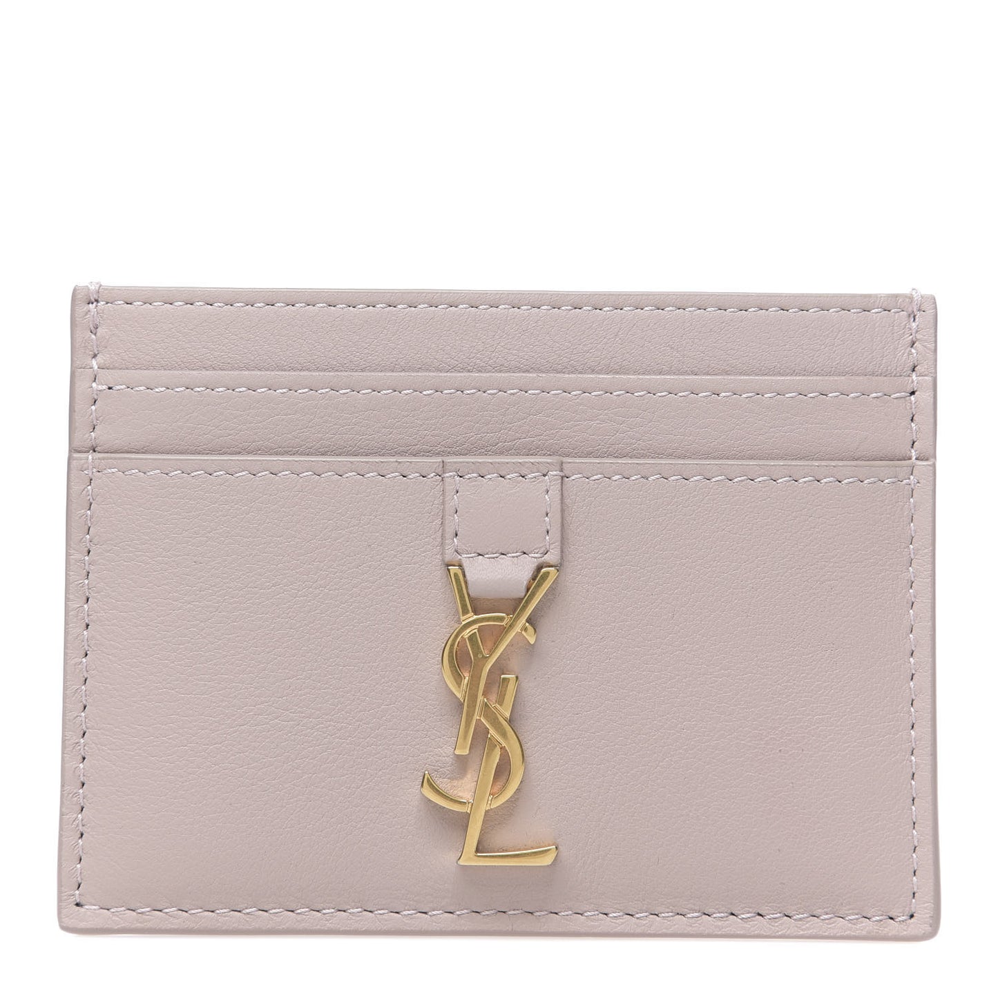 Calfskin Monogram Credit Card Case Pale Pink