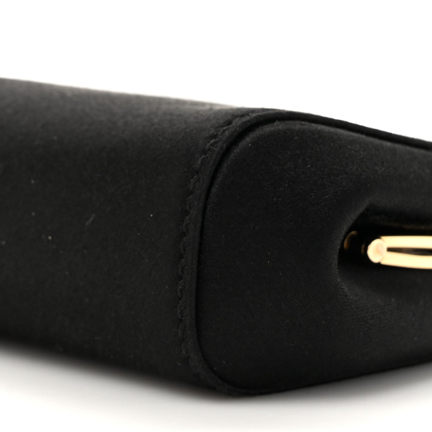 Satin Small Marlene Chain Clutch Black