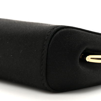 Dolce & Gabbana Satin Small Marlene Chain Clutch Black 8 of 9