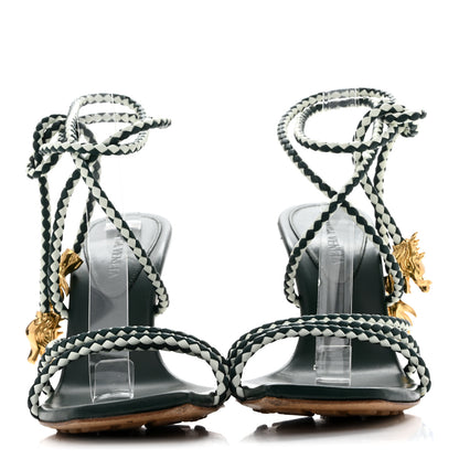 Bottega Veneta Nappa Adam Sandals 37.5 Emerald Green Glacier 3 of 12