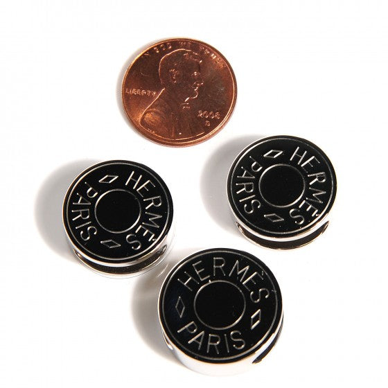 Hermes Palladium Clou De Selle Scarf Ring Set 2 of 8