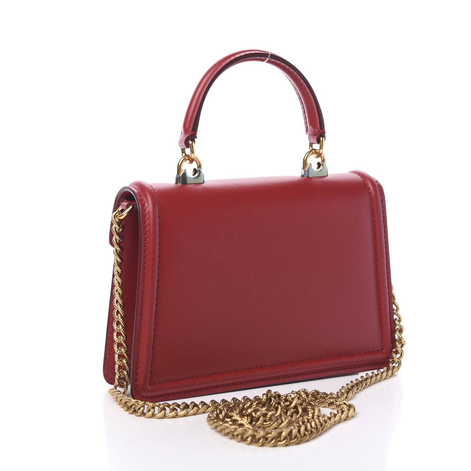 Dolce & Gabbana Smooth Calfskin Small Devotion Envelope Top Handle Bag Red 2 of 9