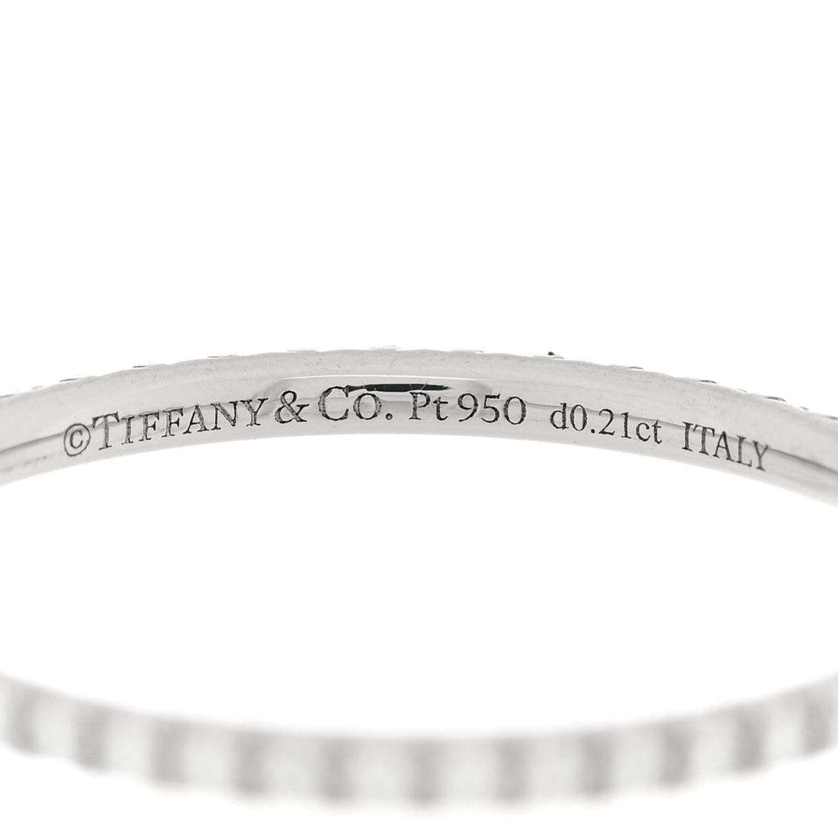 Tiffany Platinum Diamond Metro Band Ring  54 7 4 of 4